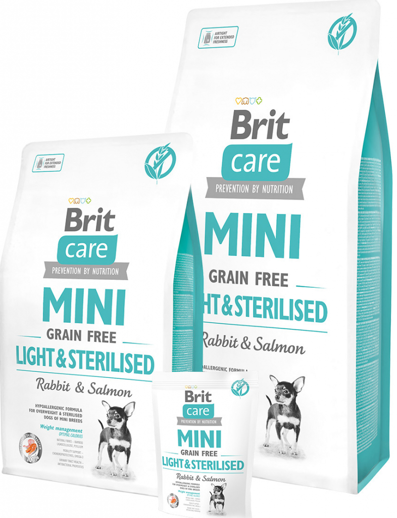 Brit Care Mini Grain-free Light & Sterilised Rabbit & Salmon 2 x 7 kg