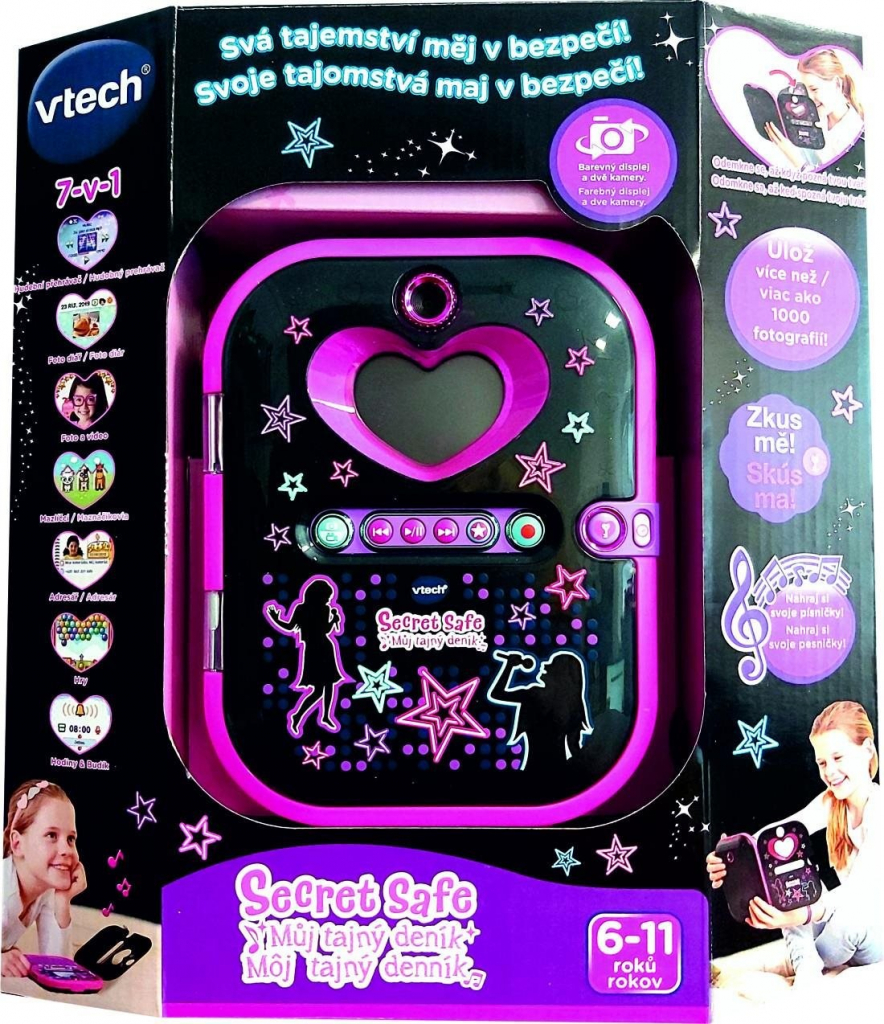 Vtech Kidi Secret Safe Můj tajný deník černý CZ