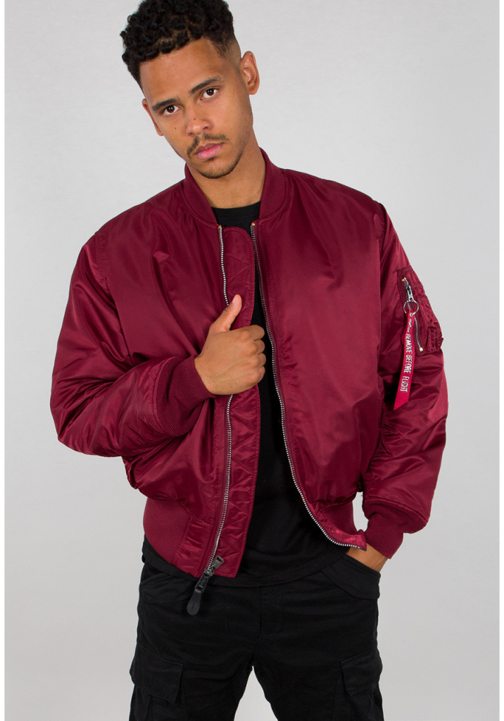 Alpha Industries bunda MA 1 D TEC Burgundy