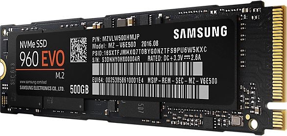 Samsung 960 EVO NVMe M.2 500 GB, MZ-V6E500BW
