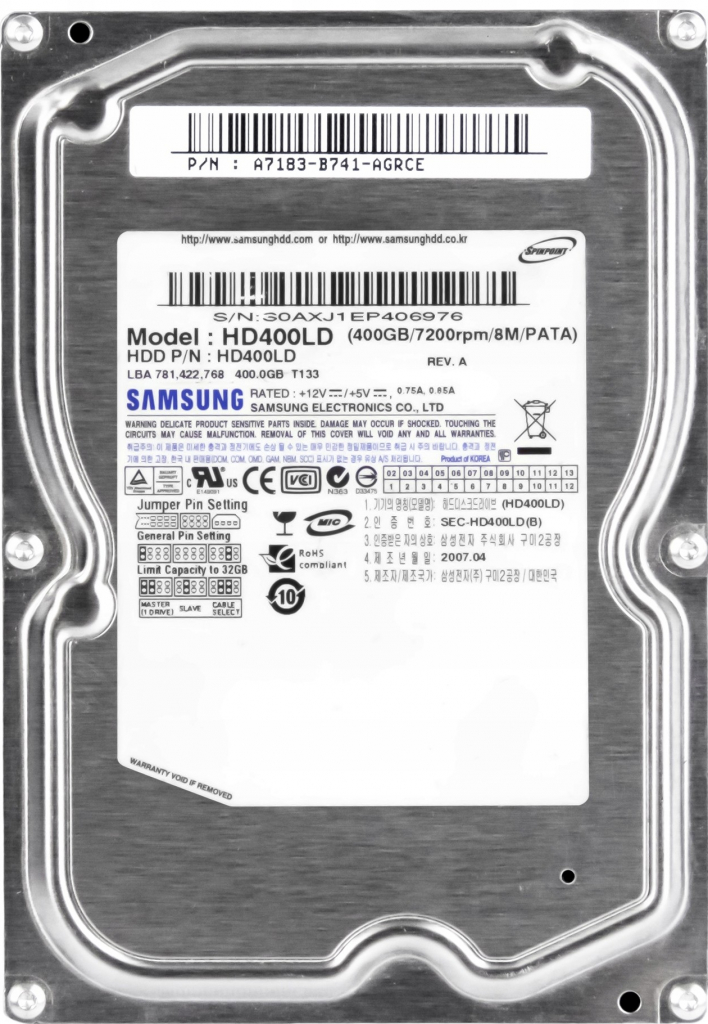 Samsung 400GB PATA IDE/ATA 3,5\