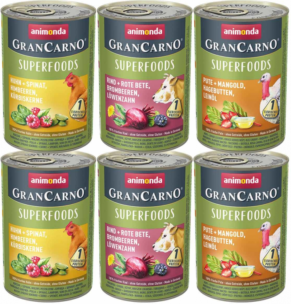 Animonda Carny Adult Superfoods variace chutí 6 x 400 g