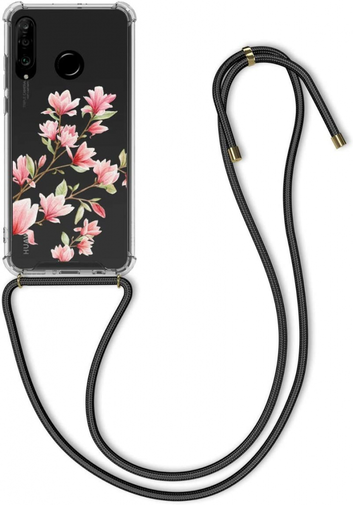 Pouzdro kwmobile Crossbody Huawei P30 Lite s popruhem - magnólie