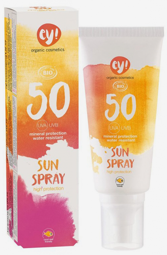 Eco Cosmetics Ey! opalovací krém ve spreji SPF50 BIO 100 ml