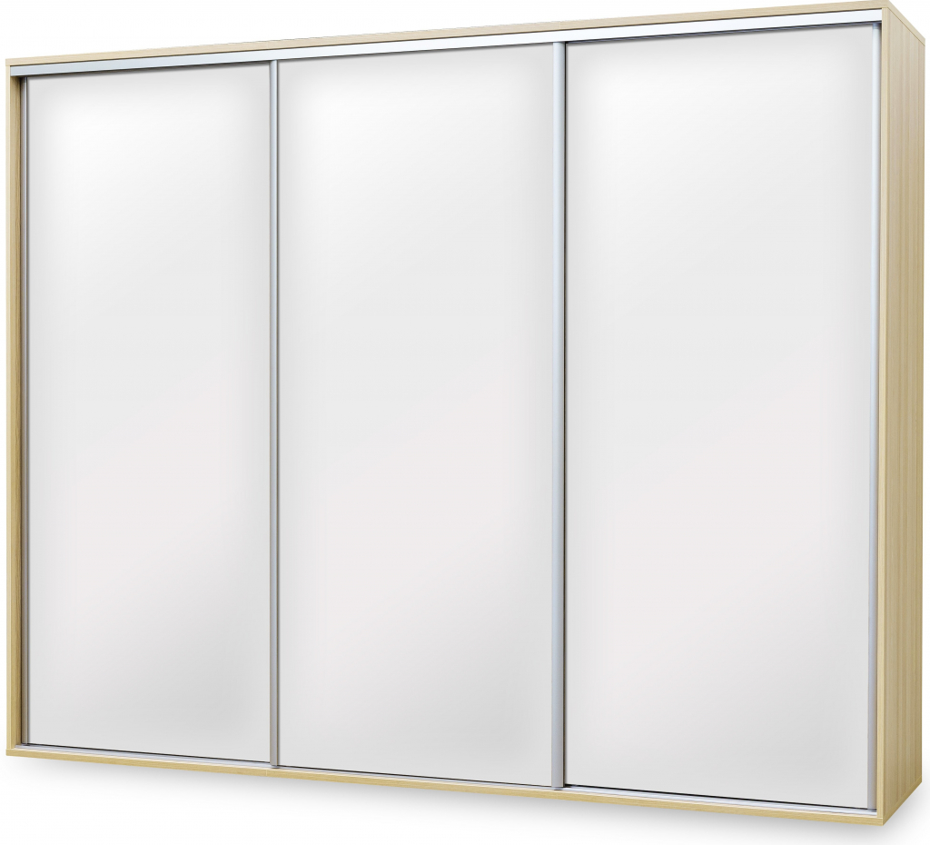 Nábytek Mikulík Vranovice Flexi 3 280 x 240 cm 3x zrcadlo olše akácie světlá