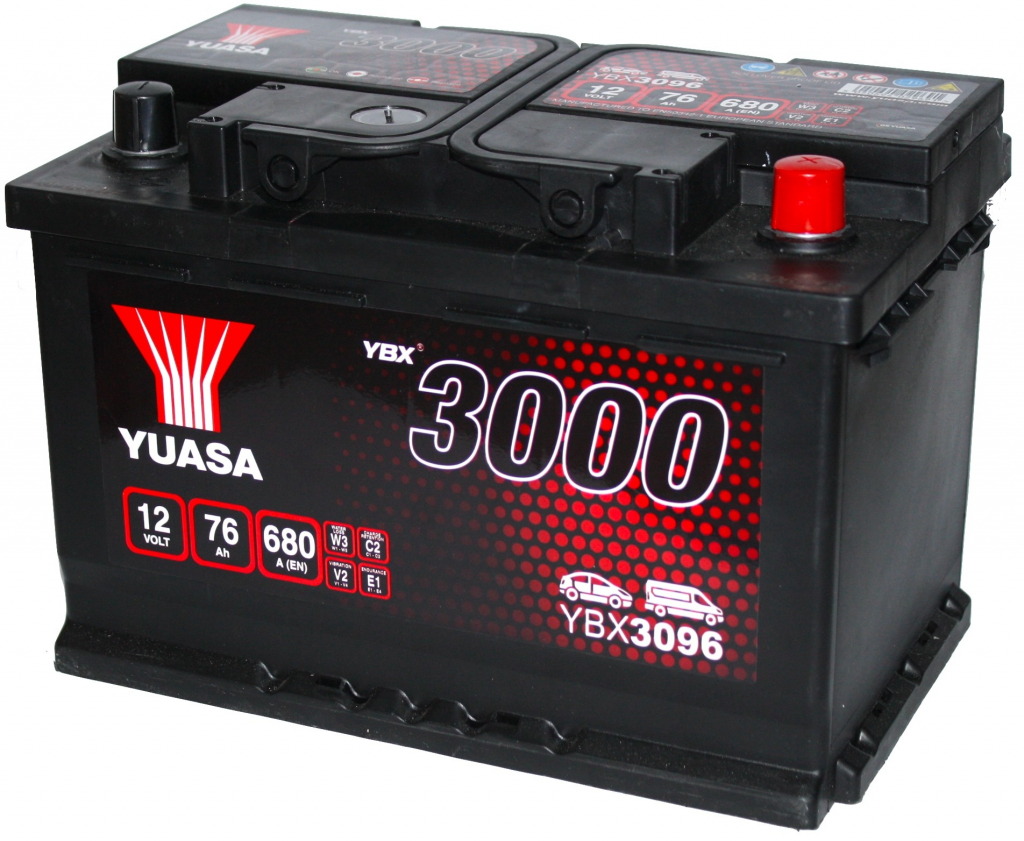 Yuasa YBX3000 12V 75Ah 650A YBX3096