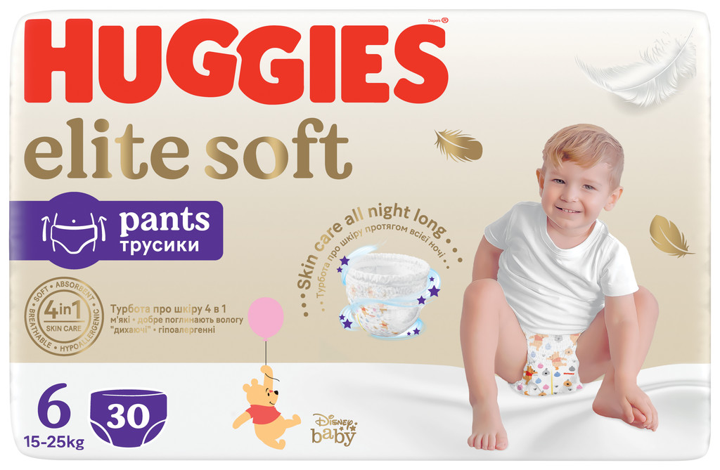 Huggies Elite Soft PANTS č. 6 30 ks