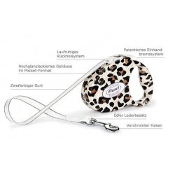 Flexi Fashion Ladies 3m/12kg pásek leopard