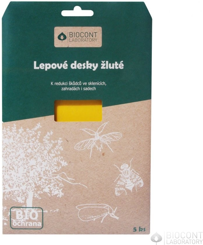 AgroBio BIOCONT - žluté lepové desky 5 ks