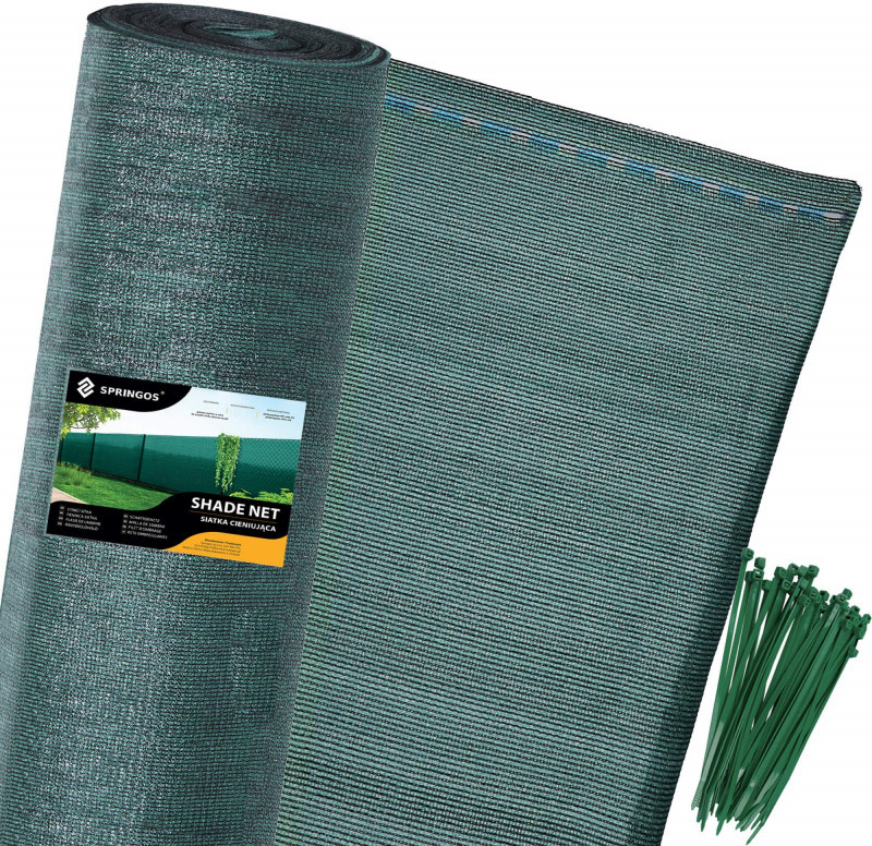 Stínící tkanina 150cm x 25m, 65% zastínění, zelená SPRINGOS SN0020
