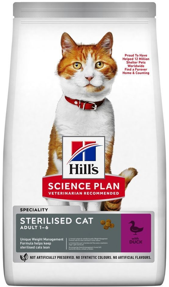 Hill\'s Science Plan Feline Young Adult Sterilised Cat with Duck 10 kg