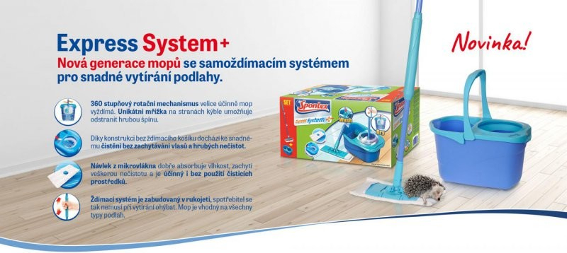 Spontex Express Systém Plus mop + Alex čistič Extra péče 97050360