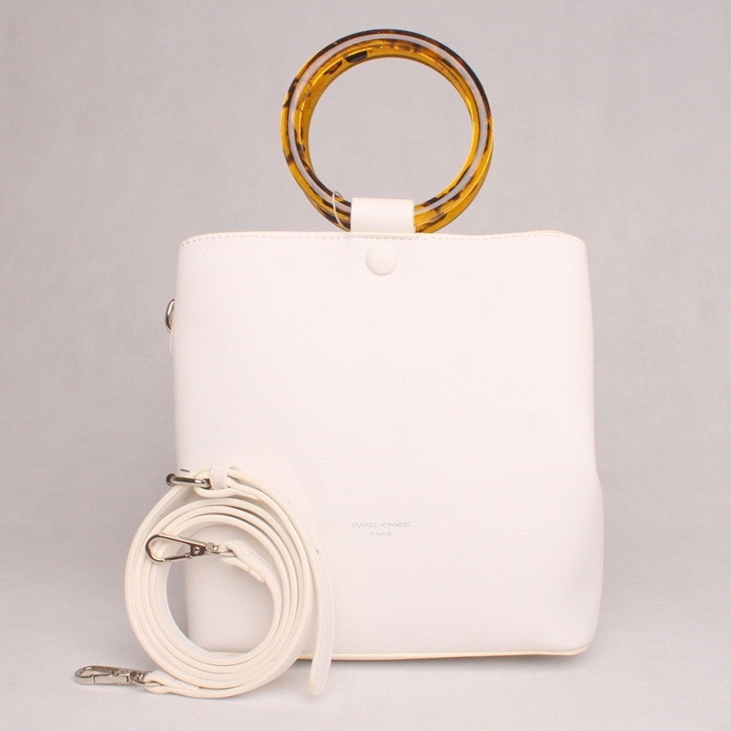 David Jones Paris originální módní tříoddílová kabelka do ruky CM5672A bílá