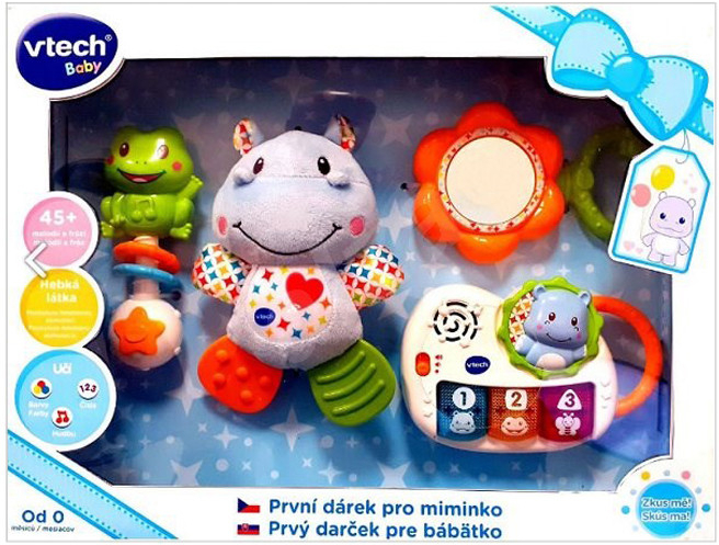 Vtech První dárek pro miminko CZ modrý