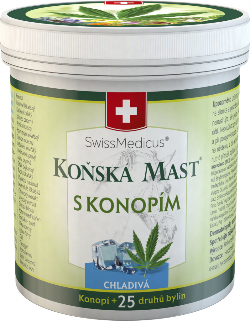 Swissmedicus Koňská mast s konopím chladivá 250 ml