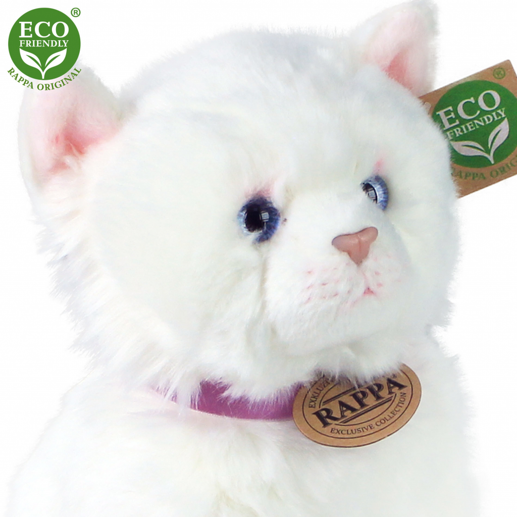 Eco-Friendly kočka sedící bílá 30 cm