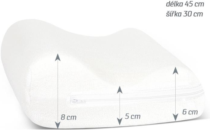 Bellatex povlak na anatomický polštář froté Froté bílá 45x30