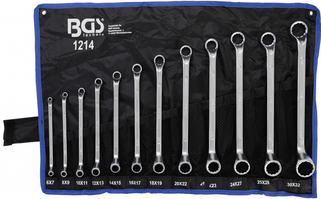 BGS technic Klíče očkové „trháky“, vel. 6-32 mm, sada 12 ks v obalu - BGS 1214