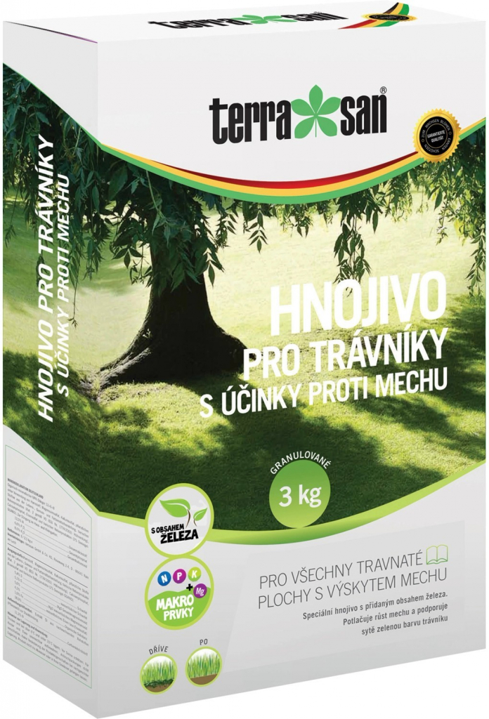 Terrasan Hnojivo pro trávníky proti mechu 3 kg