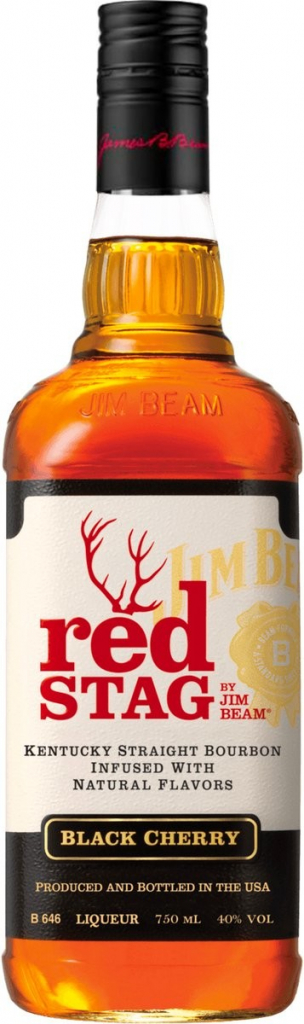 Jim Beam Bourbon Red Stag Black Cherry 40% 0,7 l (holá láhev)