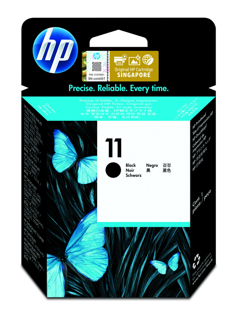 HP 11 originální inkoustová kazeta černá C4810A