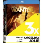 3x Angelina Jolie: Cizinec, Wanted, Salt BD