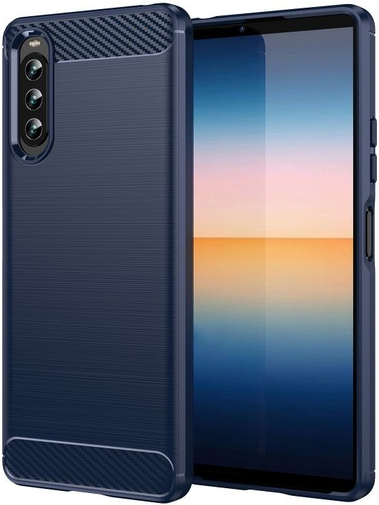 Pouzdro Carbon Sony Xperia 10 IV modré