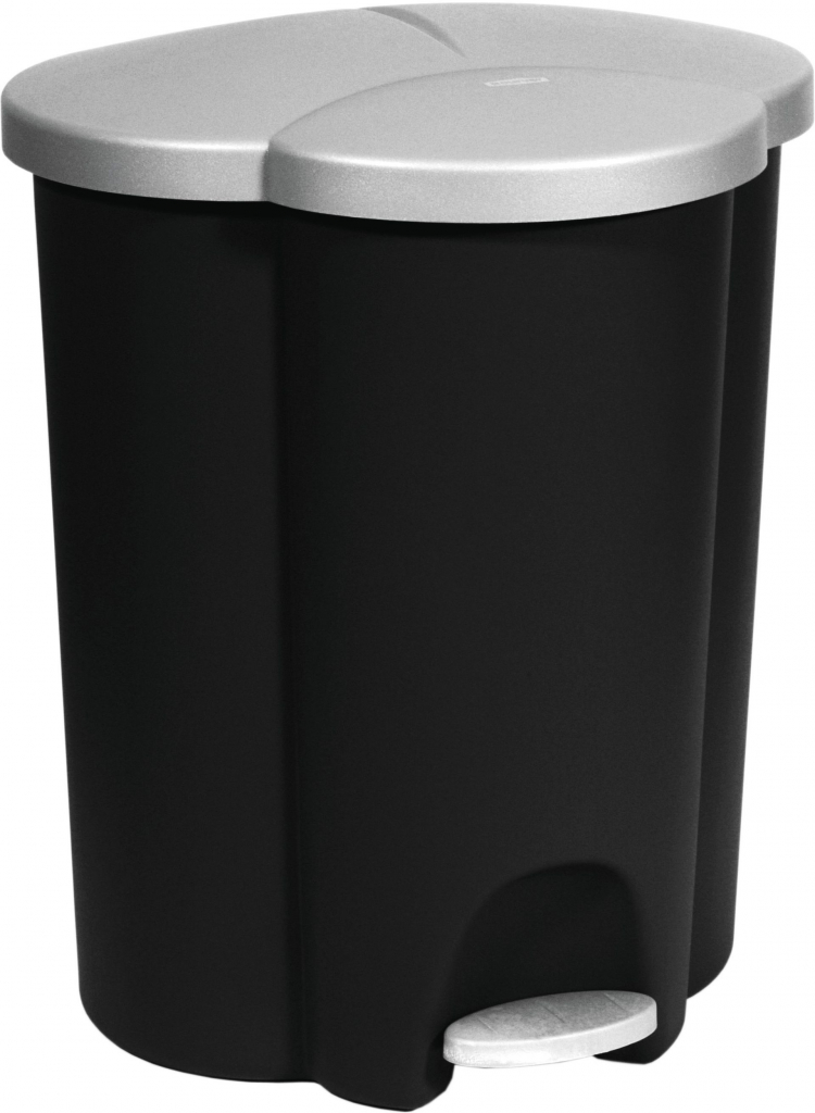 Curver TRIO PEDAL BIN 40L Odpadkový koš 47,8 x 39,4 x 59,2 cm černý 03942-26