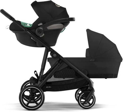 Cybex Gazelle S Kombinovaný Rám Černý + 2x Cybex Aton S2 i-Size Autosedačka 0-13kg Moon Black + Adaptéry 2023