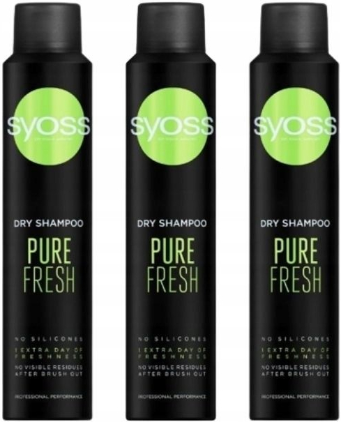 SYOSS Suchý šampon pro každou barvu vlasů Pure Fresh 600 ml