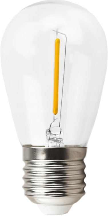 Berge LED žárovka filament E27 1W teplá bílá