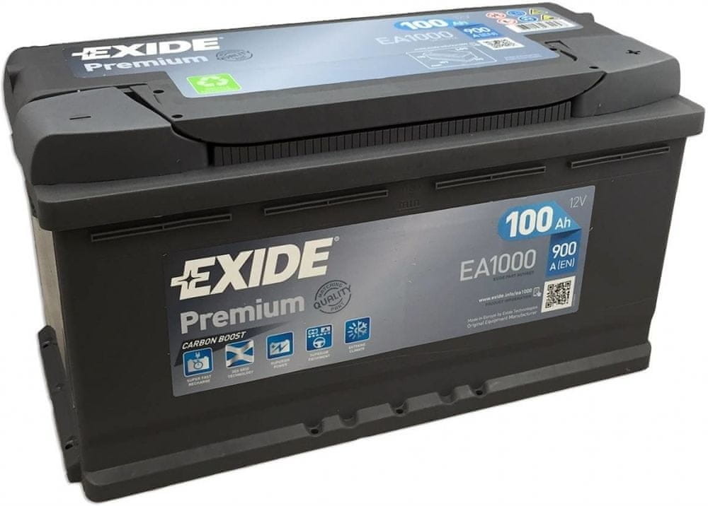 Exide Premium 12V 100Ah 900A EA1000