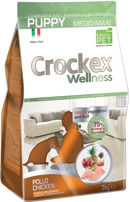 Crockex Wellness Puppy kuře s rýží 3 kg