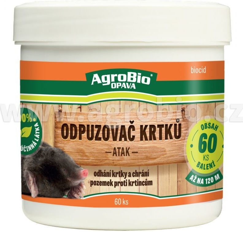 AgroBio KP ODPUZOVAČ krtků 60 ks