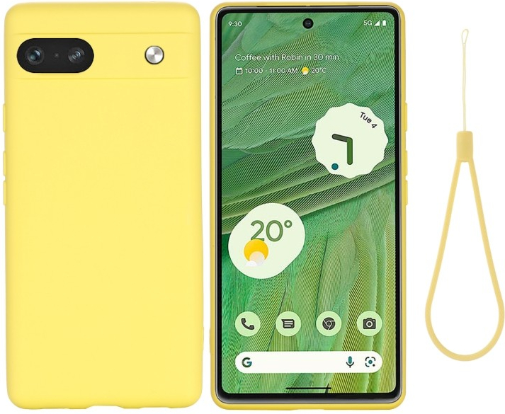 Pouzdro PROTEMIO 59131 RUBBER Ochranný Google Pixel 7a žlutý