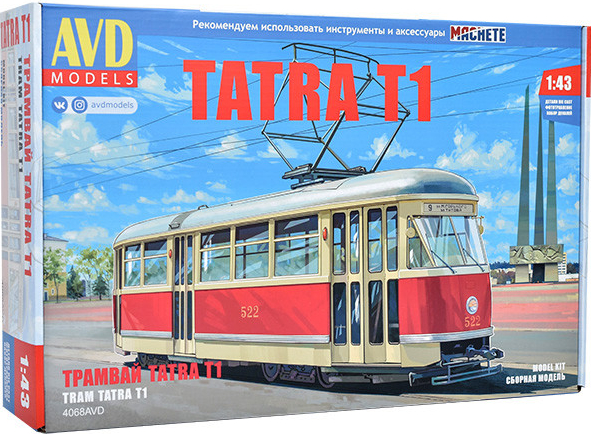 AVD Stavebnice Tatra T1 tramvaj 1:43