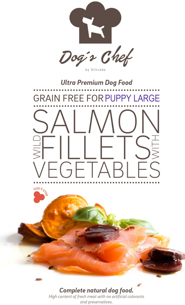 Dog\'s Chef Wild Salmon fillets with Vegetables for LARGE BREED PUPPIES 15 kg