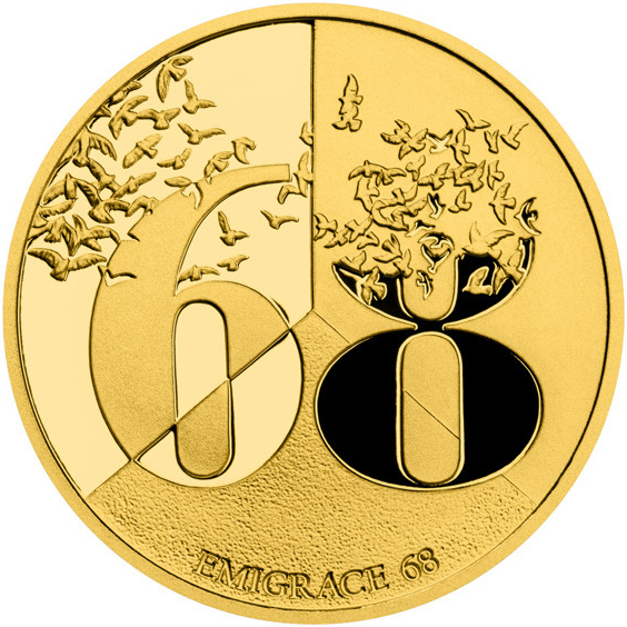 Česká mincovna Zlatá mince Pražské jaro Emigrace 68 proof 7,78 g