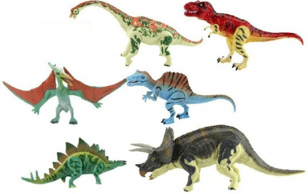 Teddies Sada Dinosaurus hýbající se 6 ks 48x17x13 cm