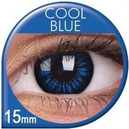 MaxVue ColorVue Big Eyes Cool Blue barevné tříměsíční nedioptrické 2 čočky