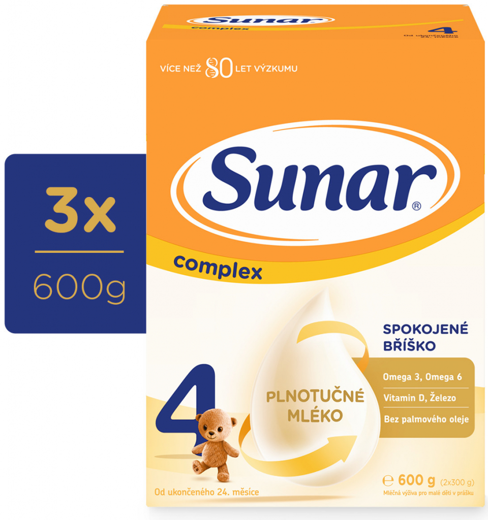 Sunar 4 complex jahoda 3 x 600 g