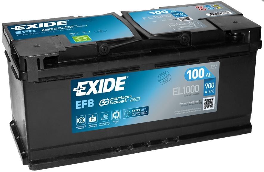 Exide Start-Stop EFB 12V 100Ah 800A EL1000