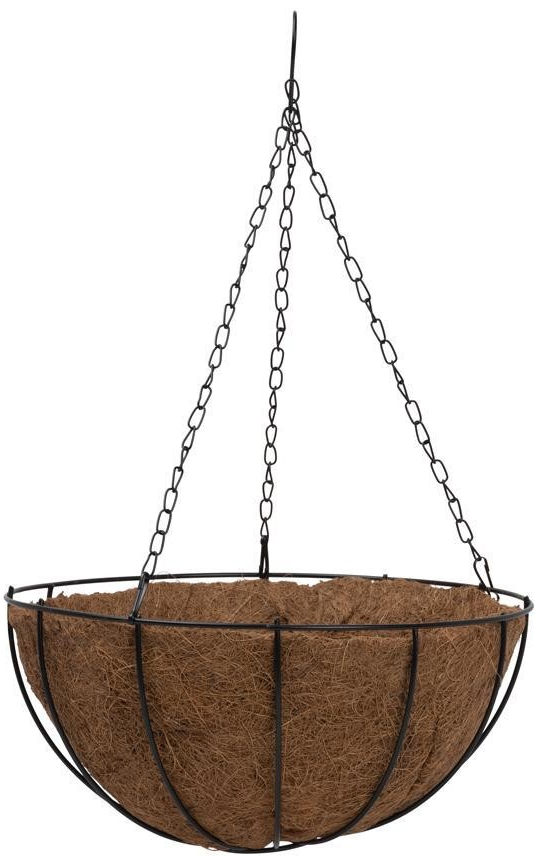 Strend Pro Květináče LC-CocoH-24 ocel / kokos závěsný 35x35x17 cm ST221837