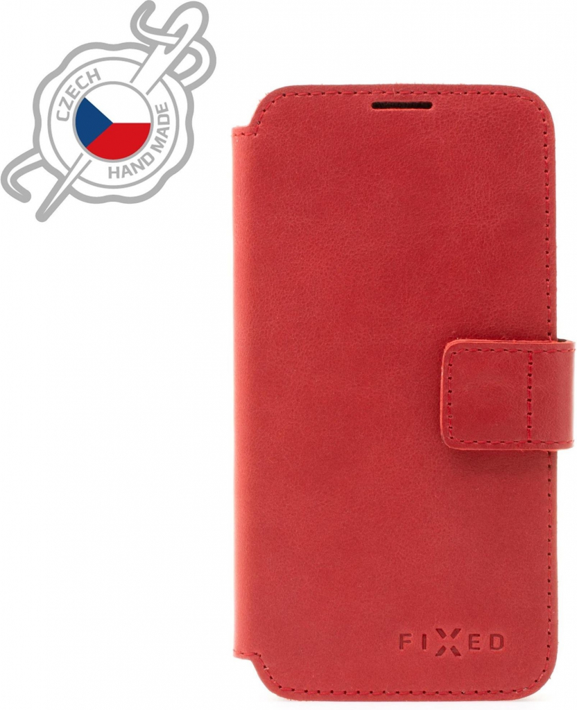 FIXED ProFit z pravé hovězí kůže pro Apple iPhone 13 Pro Max červené FIXPFIT2-725-RD