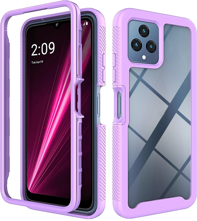 Pouzdro PROTEMIO 53371 DUAL Oboustranný kryt pro T Phone / T Phone 2023 fialový