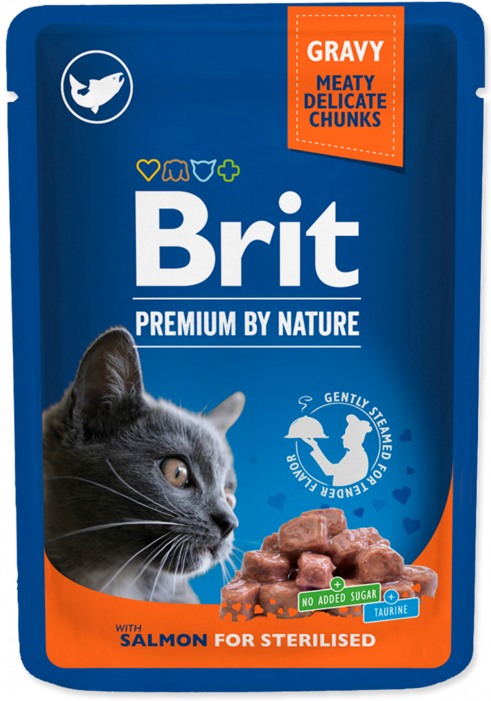 Brit Premium Cat Salmon for Sterilised 12 x 100 g