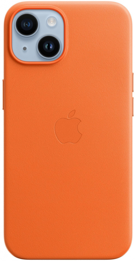 Apple Leather Case s MagSafe pro iPhone 14 - oranžový MPP83ZM/A