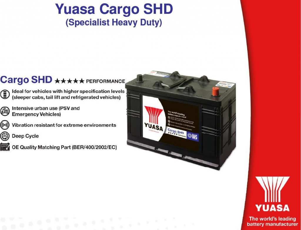 Yuasa Cargo 12V 230Ah 1200A 625SHD