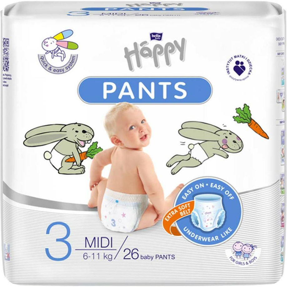 Bella Happy Pants Midi 6-11 kg 26 ks