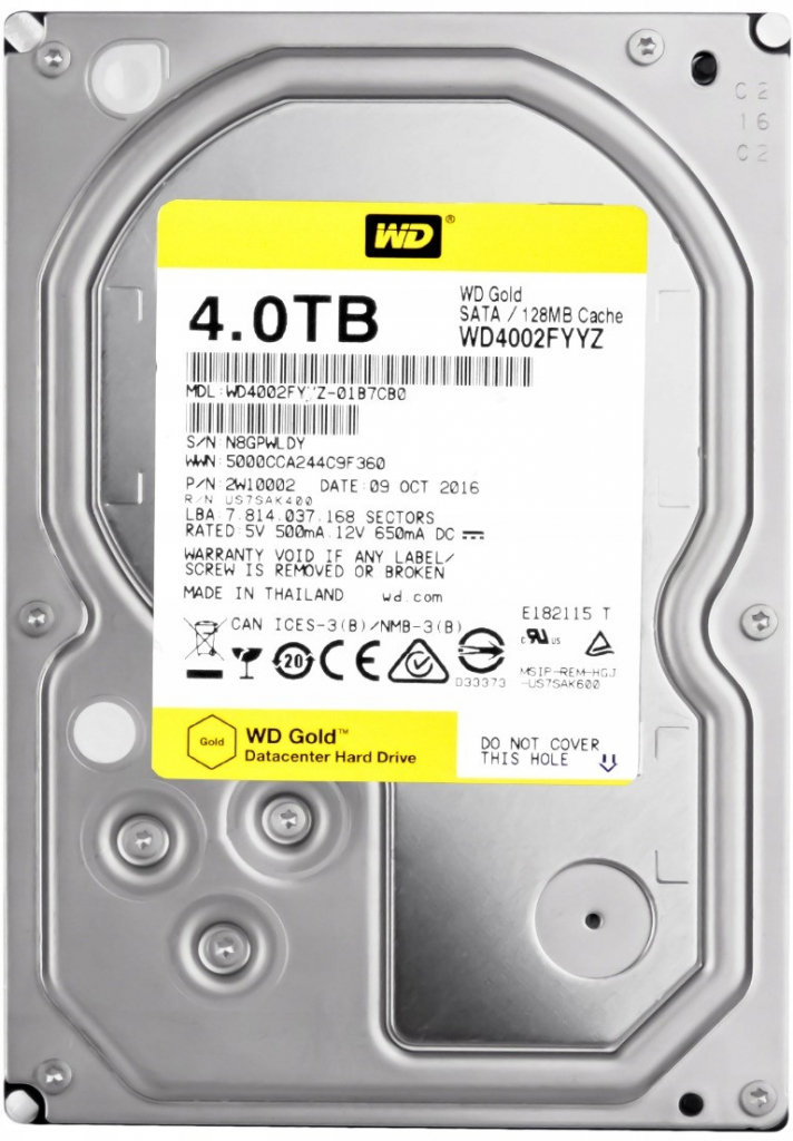 WD Gold 4TB, WD4002FYYZ